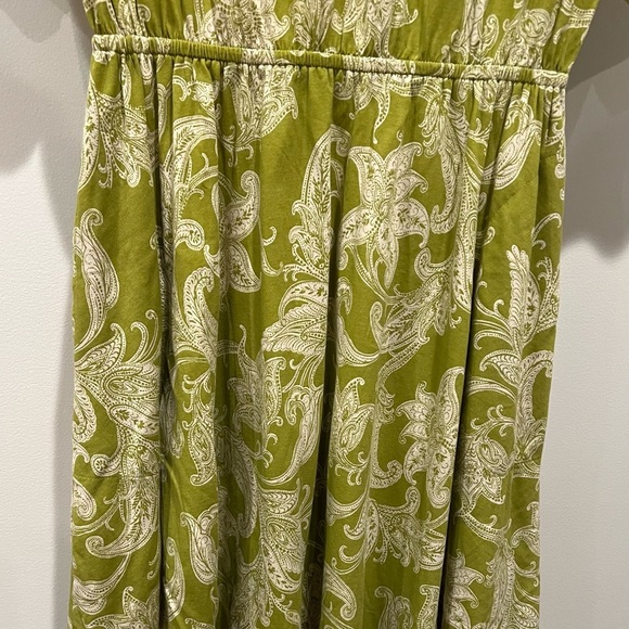 Daily Practice by Anthropologie Green Paisley Floral Cotton Blend Dress Size S - Picture 5 of 15